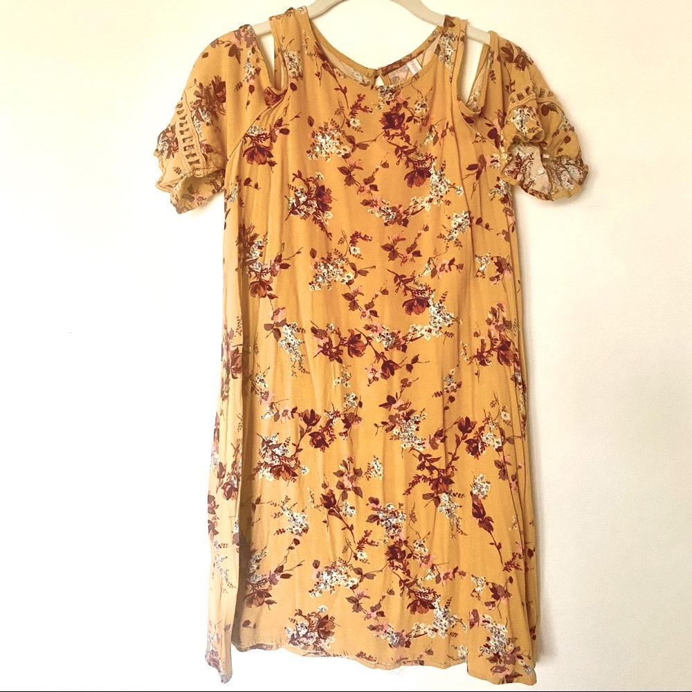 Floral, Off The Shoulder Dress